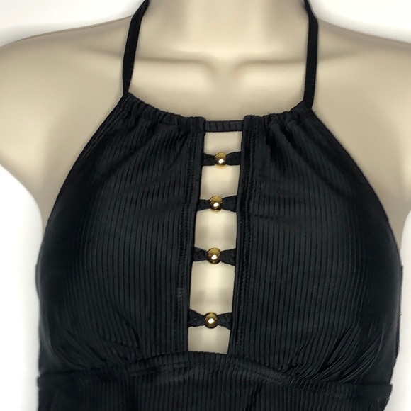 NWT Salt & Cove Juniors Cutout Halter Tankini SIZE MEDIUM NEW WITH TAGS - Picture 3 of 10